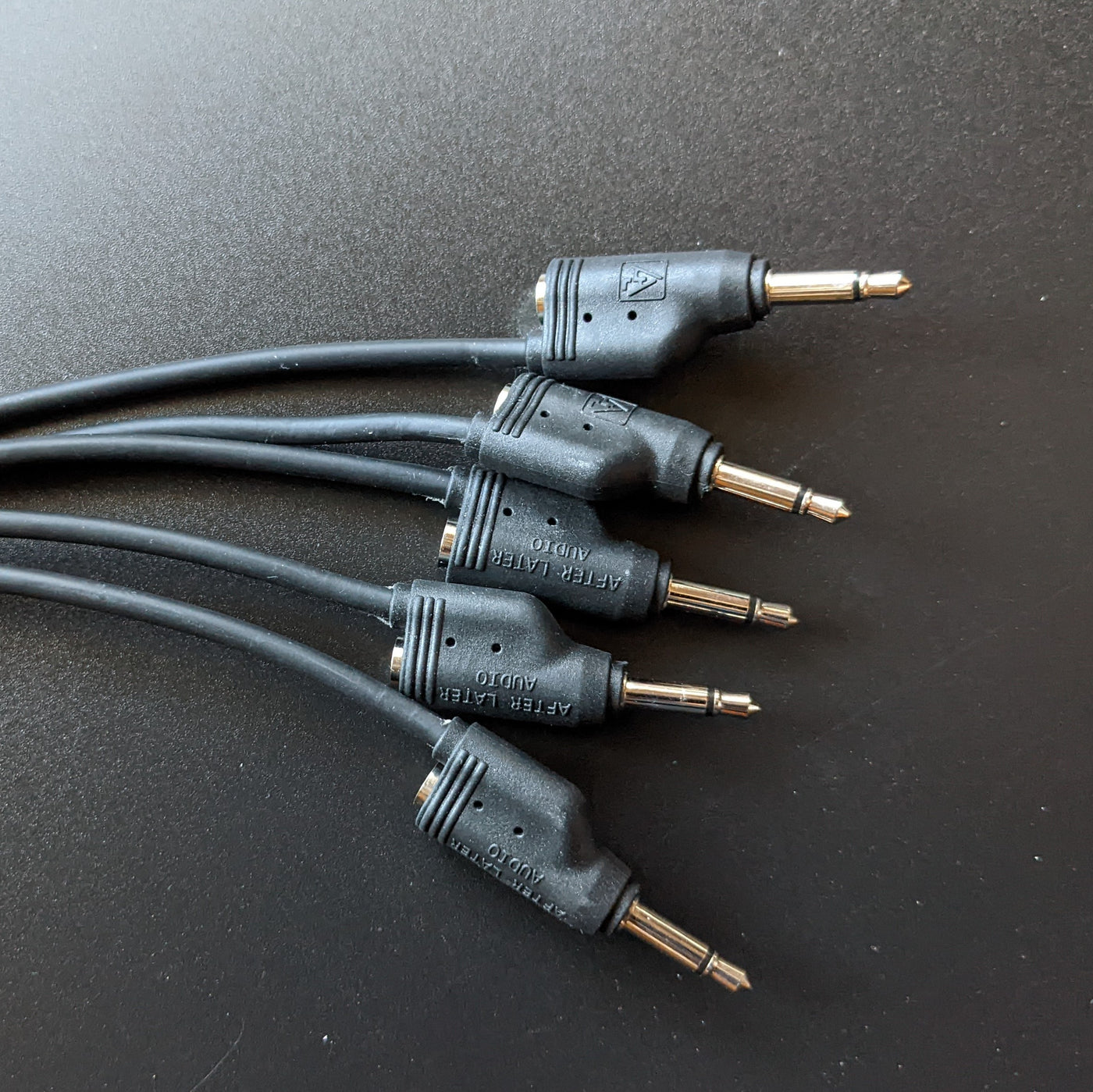 Double-end Stackable Patch Cable in Packs of 5 - Black (shorter connector)